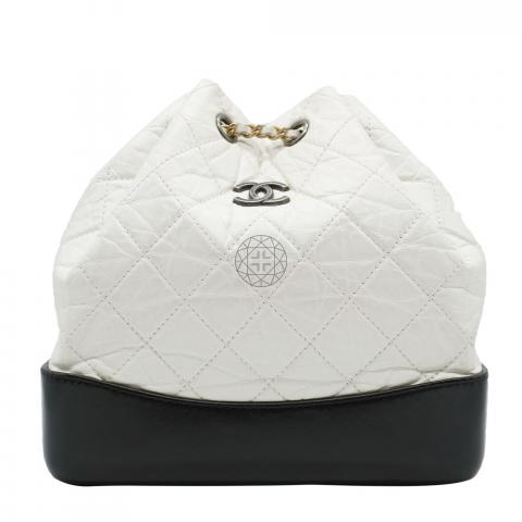 Chanel gabrielle backpack black and outlet white